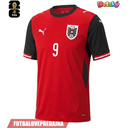 Lacne Dětský Futbalové dres Rakúsko Marcel Sabitzer #9 MS 2026 Krátky Rukáv - Domáci (+ trenírky)